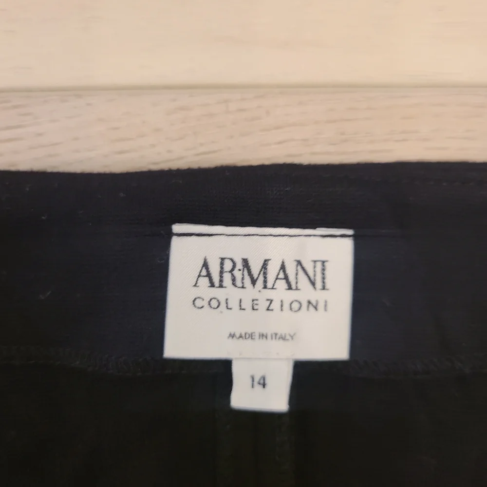 Armani Collezioni Black Women's Blazer with Satin Accent - Picture 2 of 7